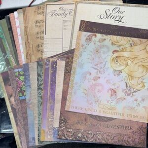 Ever-After / Fairytale Decorative Scrapbook Paper Set 42 pages